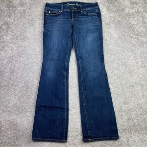 American Eagle Jeans Women's 4 Blue Slim Boot Low Rise Dark Denim Vintage